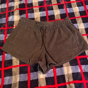 Lululemon High-Cut Washed Black Shorts